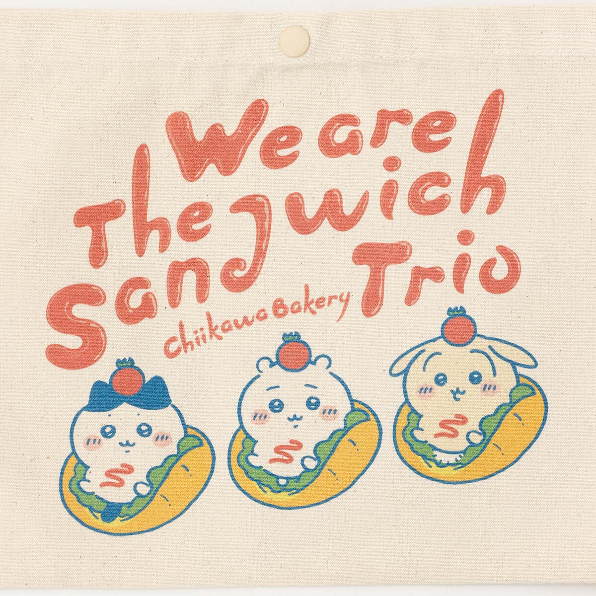 [Pre-order] "Chiikawa" Chiikawa Bakery Sacoche Sandwich Trio - Natural