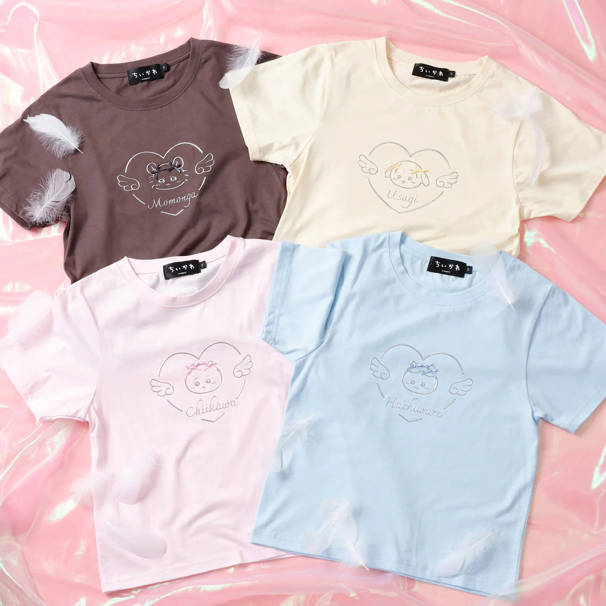 [Pre-order] "Chiikawa" Chiikawa Go! HARAJUKU T-Shirt - Ribbon Hachiware, Blue