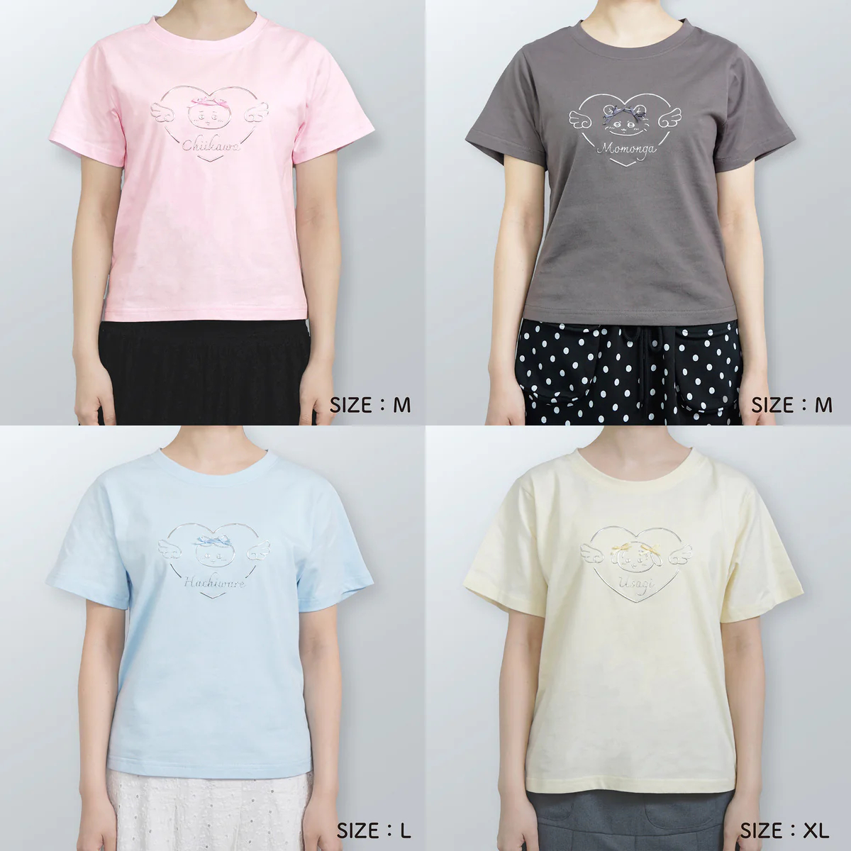 [Pre-order] "Chiikawa" Chiikawa Go! HARAJUKU T-Shirt - Ribbon Hachiware, Blue