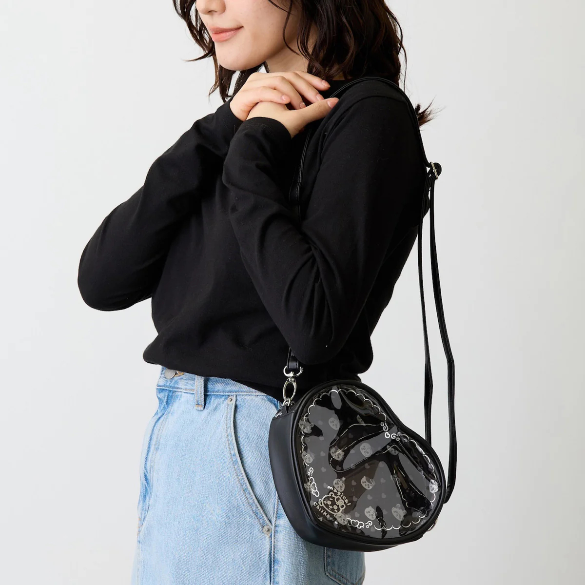 [Pre-order] "Chiikawa" Chiikawa Magical Chiikawa Shoulder Bag, Heart, Black