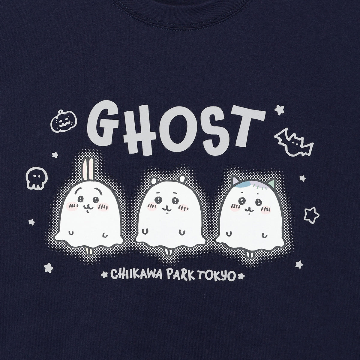 [Pre-order] Chiikawa Chiikawa Park T-shirt Glow-in-the-Dark GHOST Navy