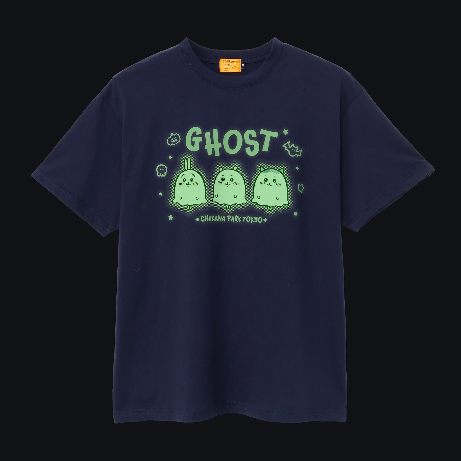 [Pre-order] Chiikawa Chiikawa Park T-shirt Glow-in-the-Dark GHOST Navy
