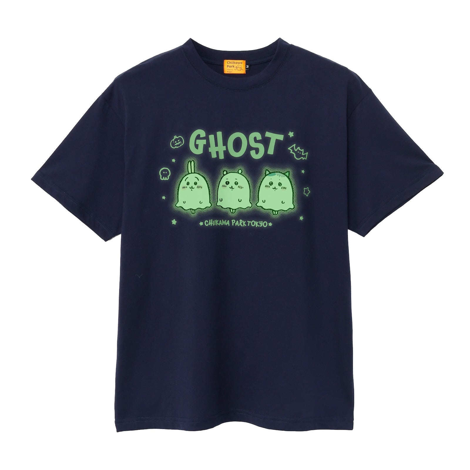[Pre-order] Chiikawa Chiikawa Park T-shirt Glow-in-the-Dark GHOST Navy