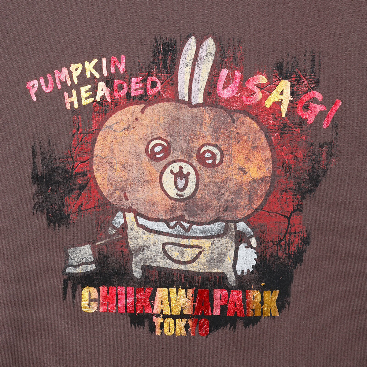 [Pre-order] Chiikawa Chiikawa Park T-shirt Pumpkin Usagi Charcoal