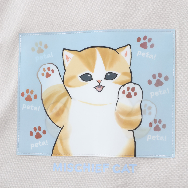 [Pre-order] mofusand Lenticular Tote Bag MISCHIEF CAT (Natural)