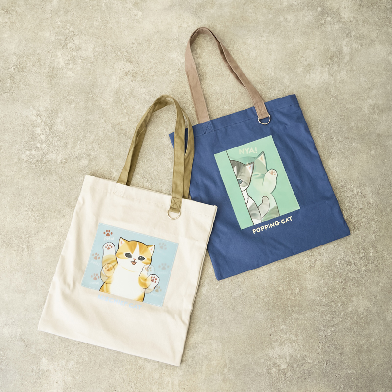 [Pre-order] mofusand Lenticular Tote Bag MISCHIEF CAT (Natural)