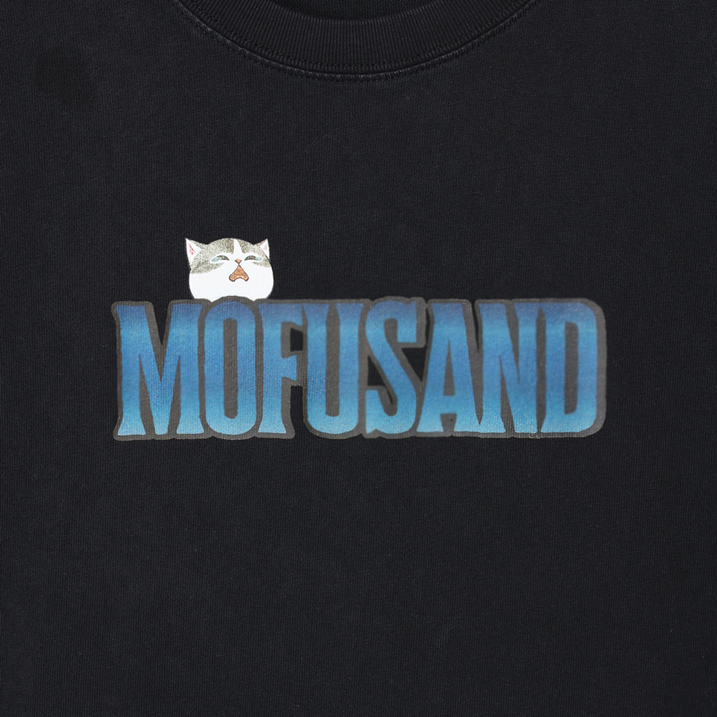 [Pre-order] mofusand T-shirt: Horror Shark Cat (Black)