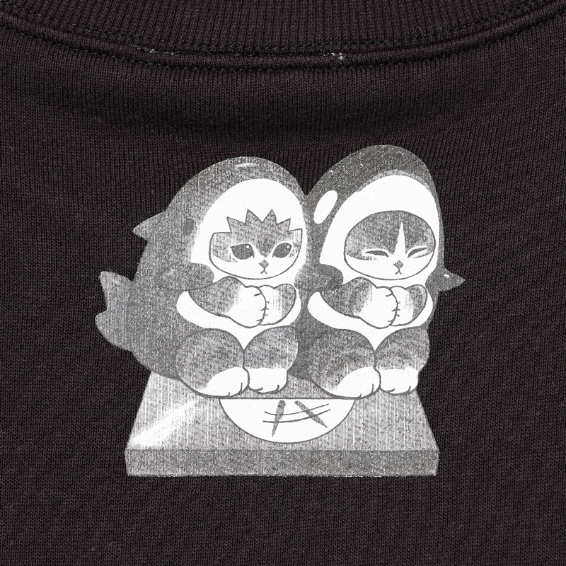 [Pre-order] mofusand Sweatshirt WILD SCREAM (Black)