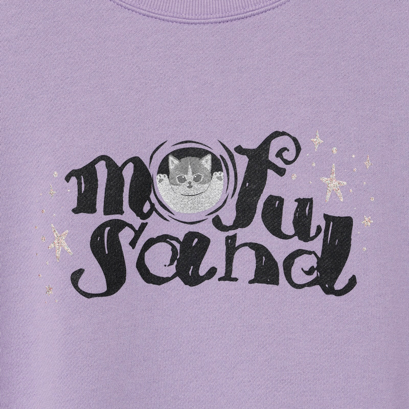 [Pre-order] mofusand Sweatshirt SHADOW CAT (Purple)