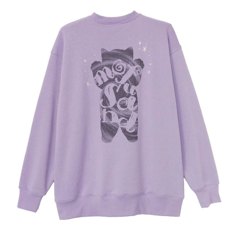 [Pre-order] mofusand Sweatshirt SHADOW CAT (Purple)