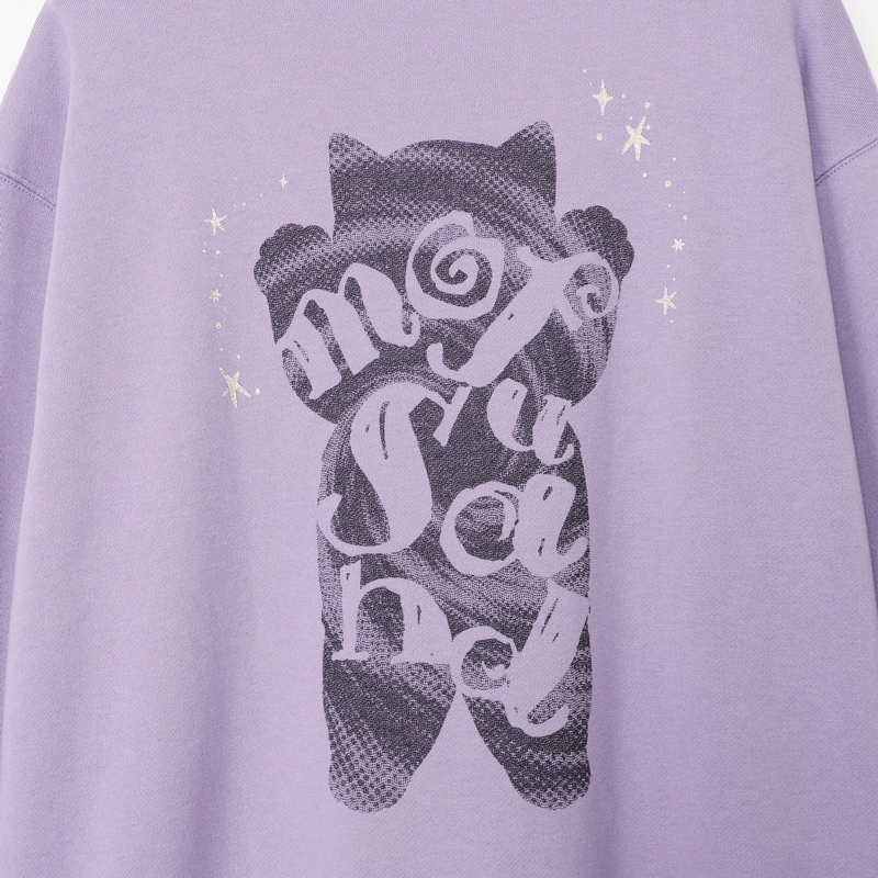[Pre-order] mofusand Sweatshirt SHADOW CAT (Purple)