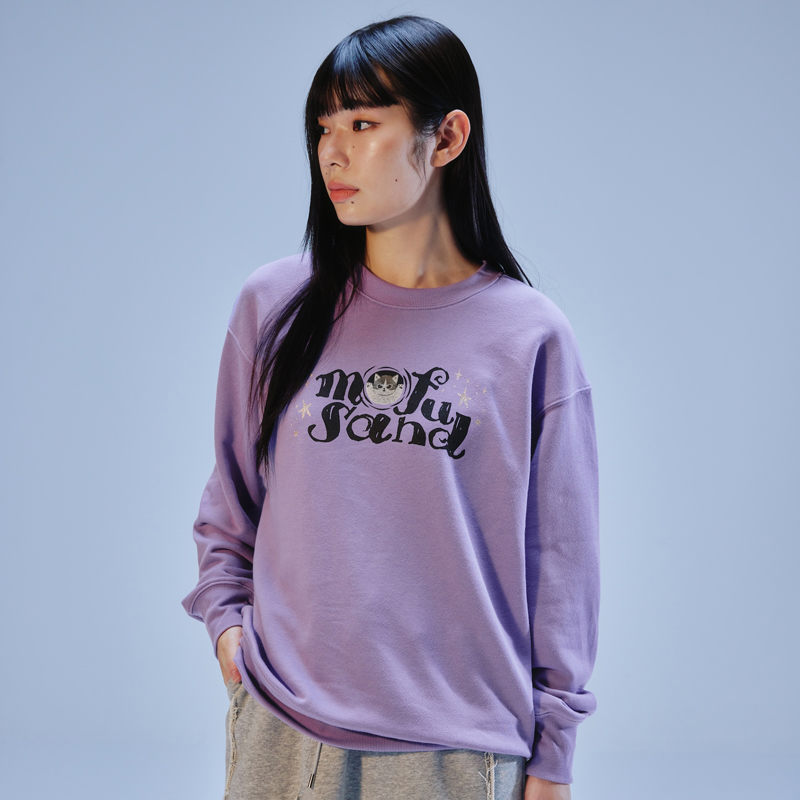 [Pre-order] mofusand Sweatshirt SHADOW CAT (Purple)