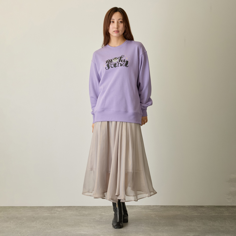 [Pre-order] mofusand Sweatshirt SHADOW CAT (Purple)