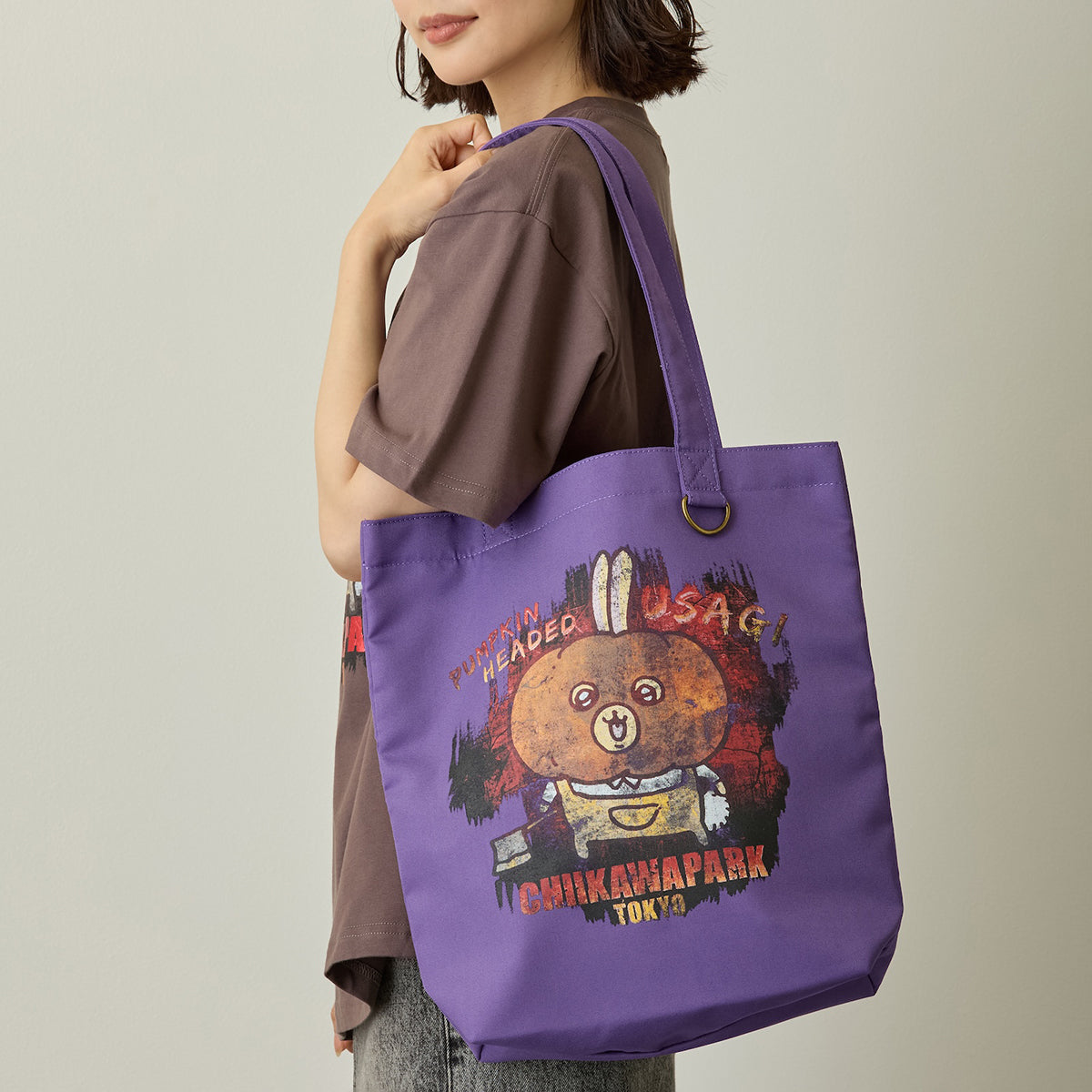 [Pre-order] Chiikawa Chiikawa Park Tote Bag Pumpkin Usagi Purple