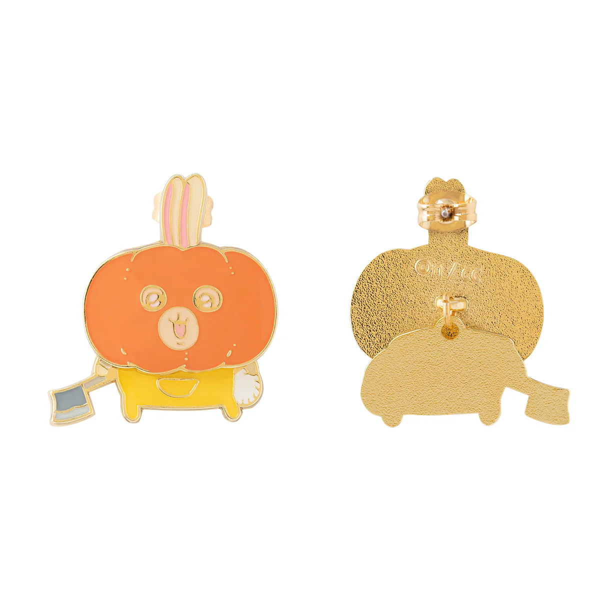 [In stock] "Chiikawa" Swinging  Earrings - Pumpkin Usagi (Pierce)
