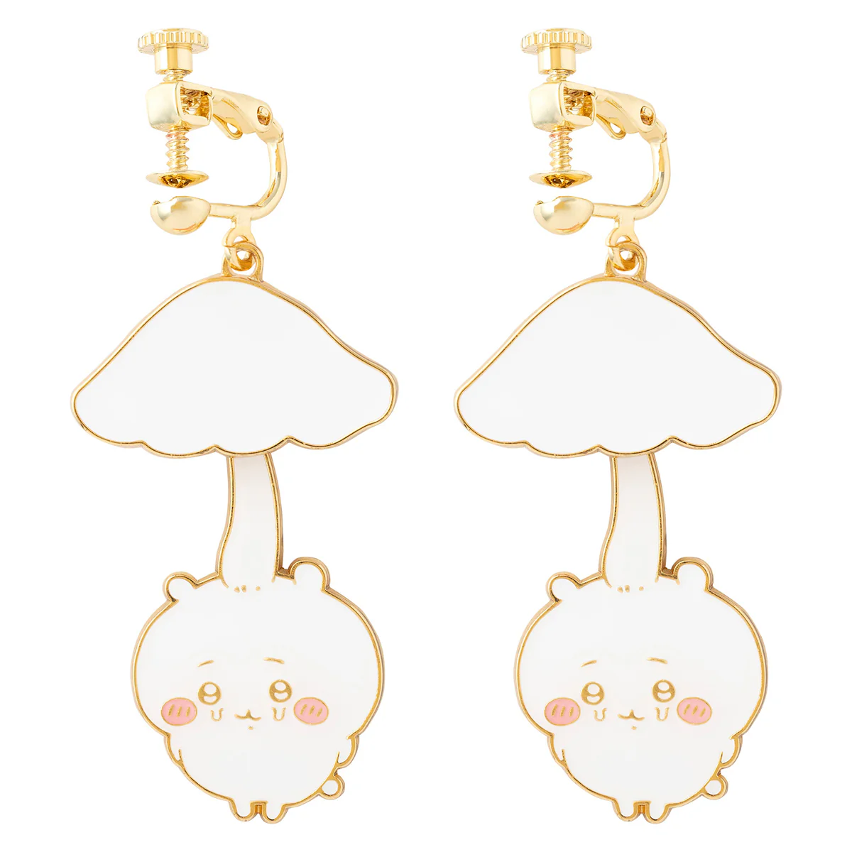 [In stock] "Chiikawa" Swinging  Earrings - Parasitized Chiikawa (Clip)
