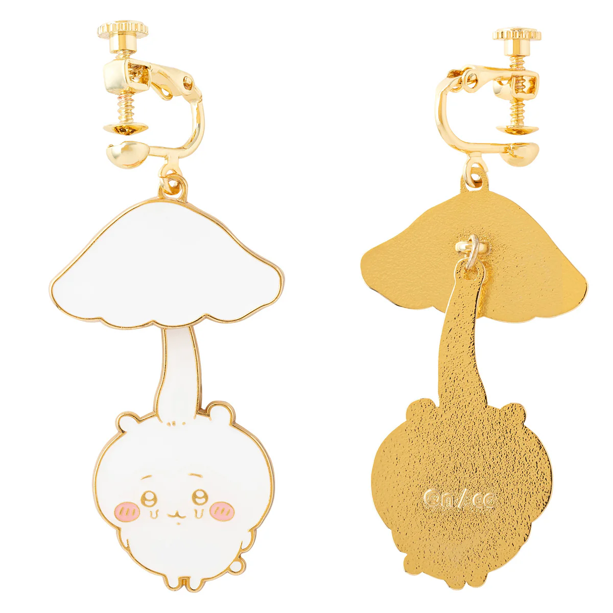 [In stock] "Chiikawa" Swinging  Earrings - Parasitized Chiikawa (Clip)