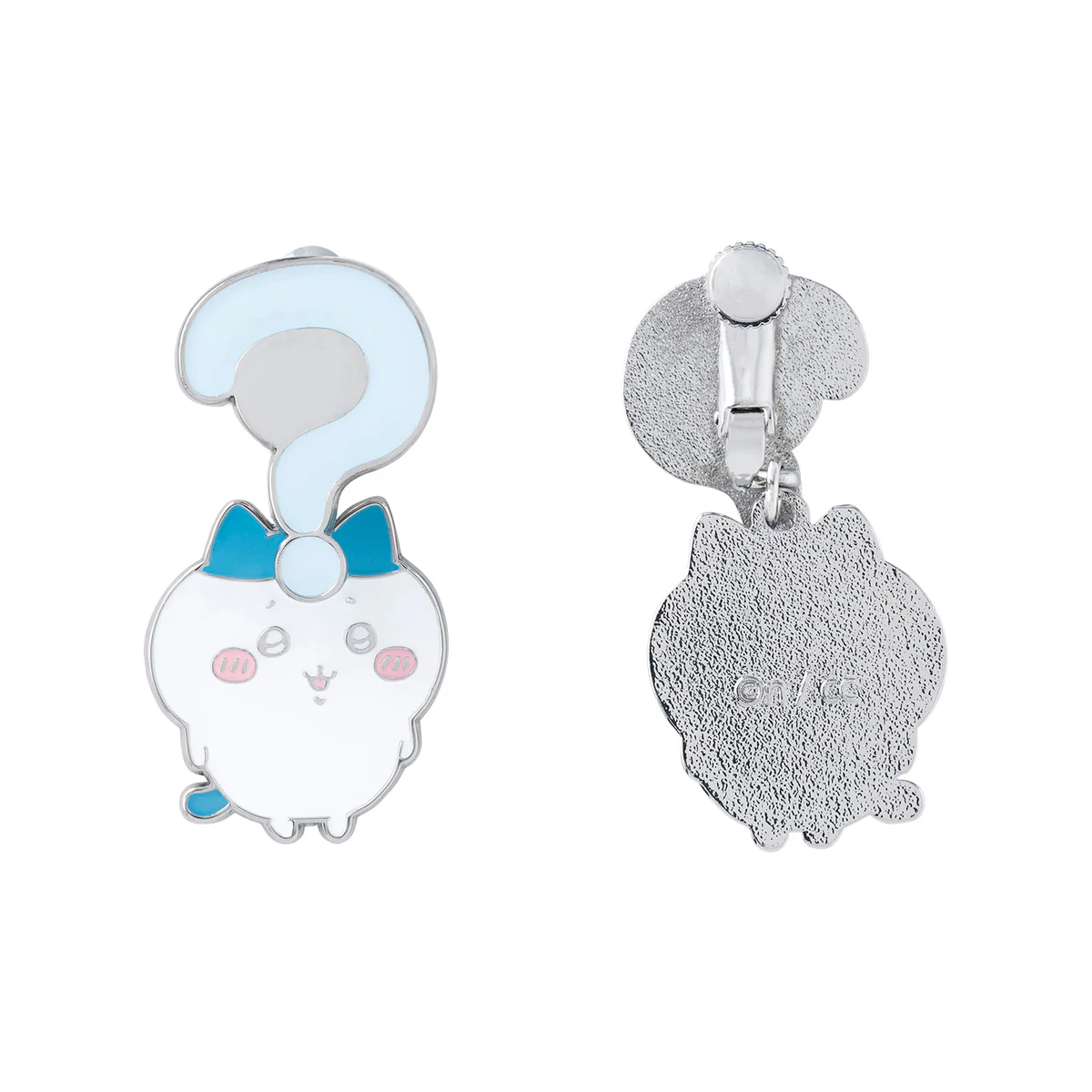 [In stock] "Chiikawa" Swinging  Earrings - Hachiware Why? (Clip)