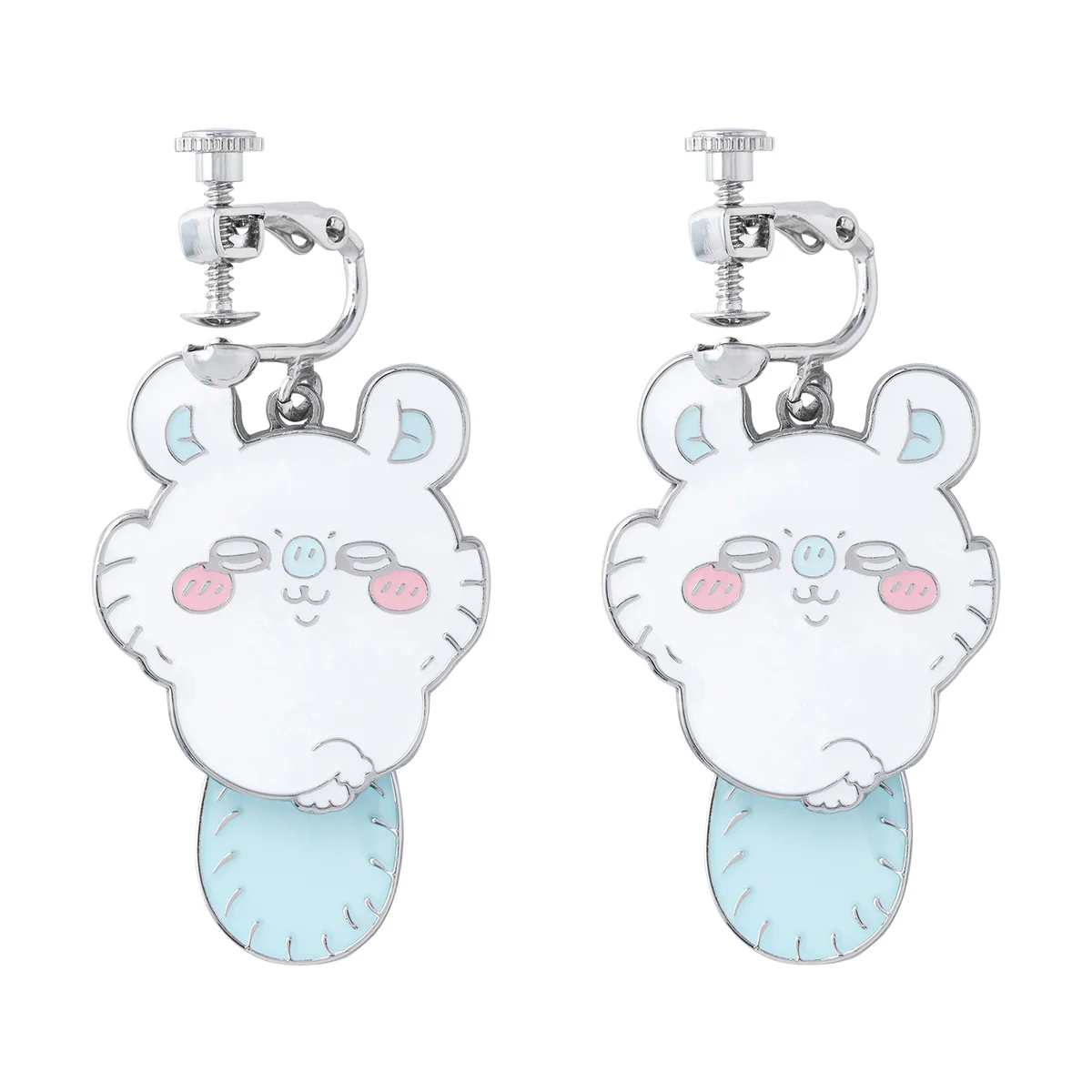 [In stock] "Chiikawa" Swinging  Earrings - Momonga (Clip)