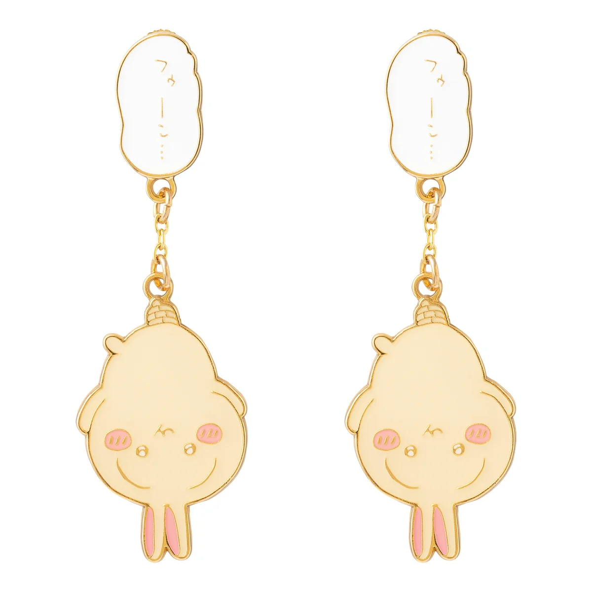 [In stock] "Chiikawa" Swinging  Earrings - Trapped Usagi (Clip)