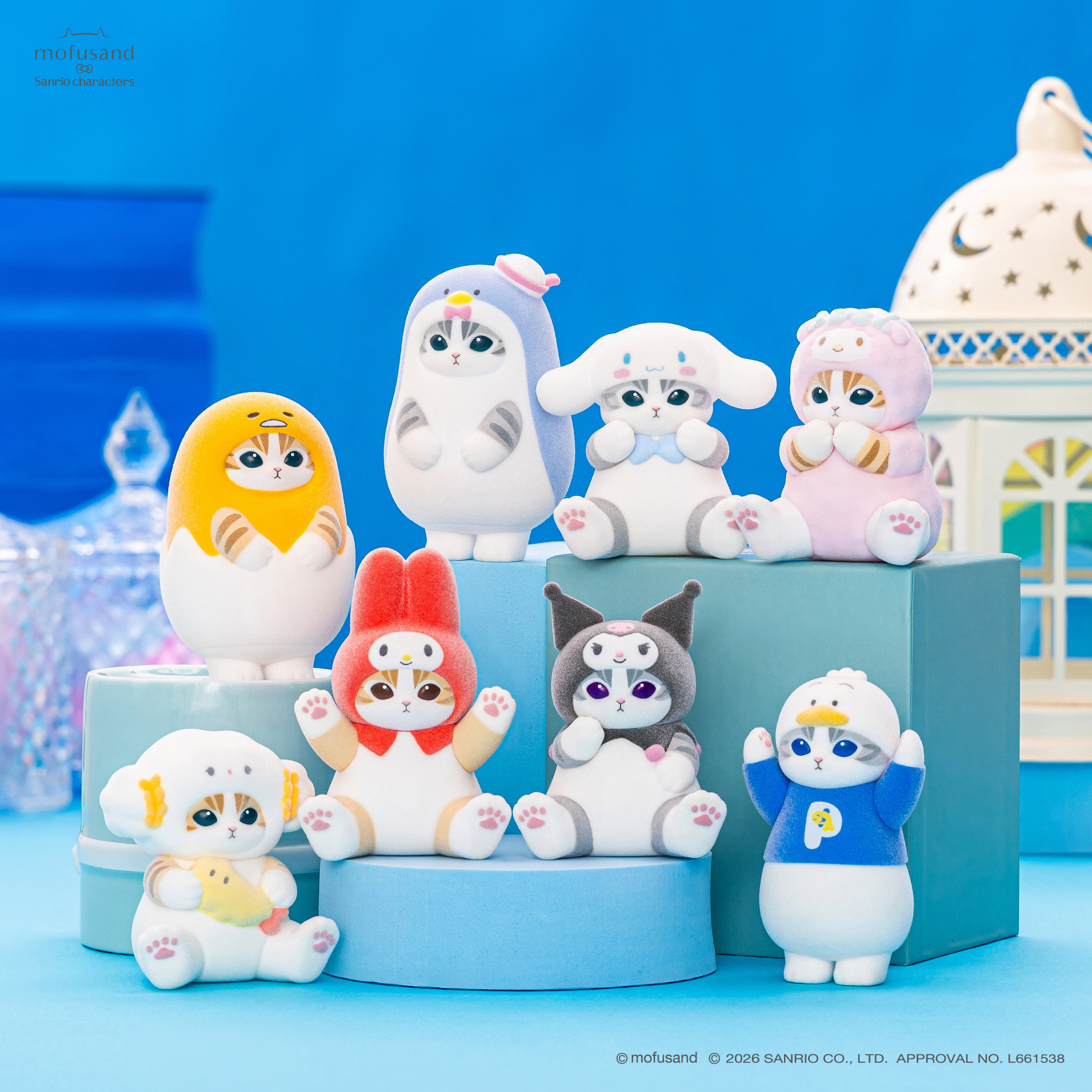 [Pre-order] mofusand × Sanrio Characters Collaboration - Fluffy Flocked Figure Collection Vol.2