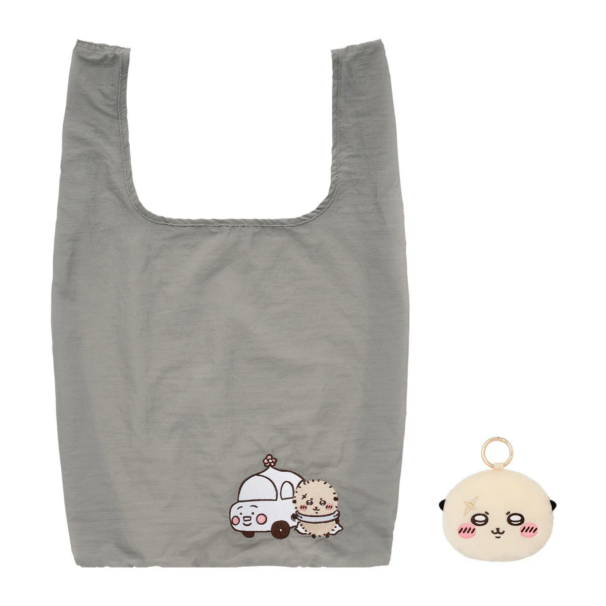 [Pre-order] "Chiikawa" Face Mascot with Eco Bag - Rakko