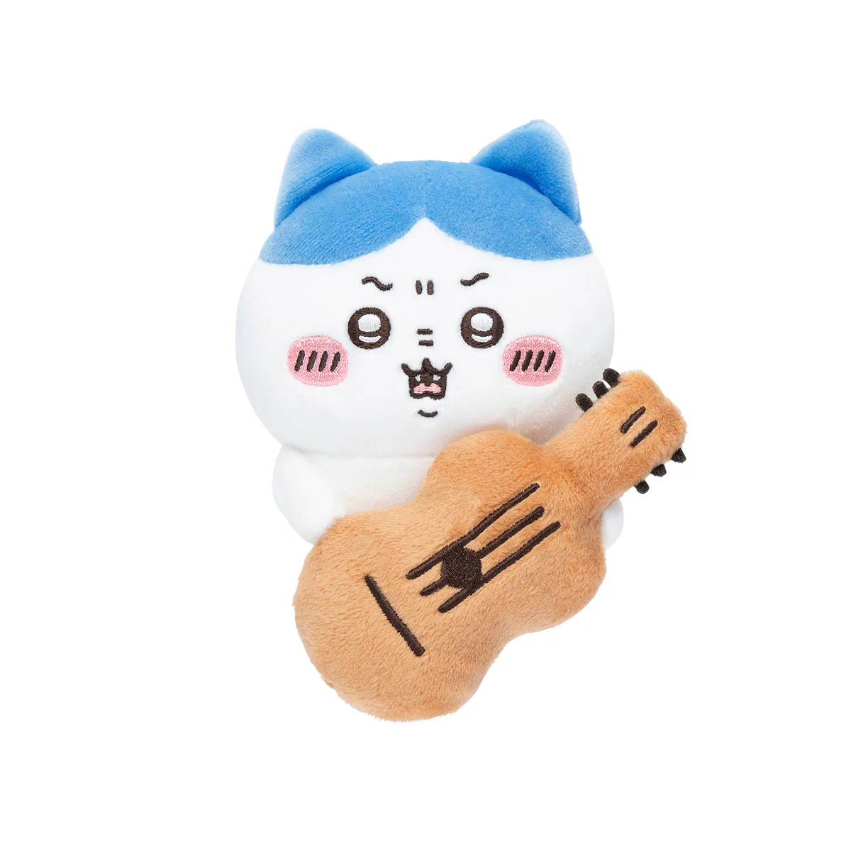 [Pre-order] "Chiikawa" watch over from desktop, hang up Plush - Hachiware with Guitar