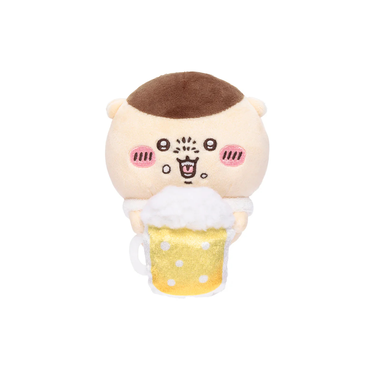 [Pre-order] "Chiikawa" watch over from desktop, hang up Plush - Kurimanju with Beer