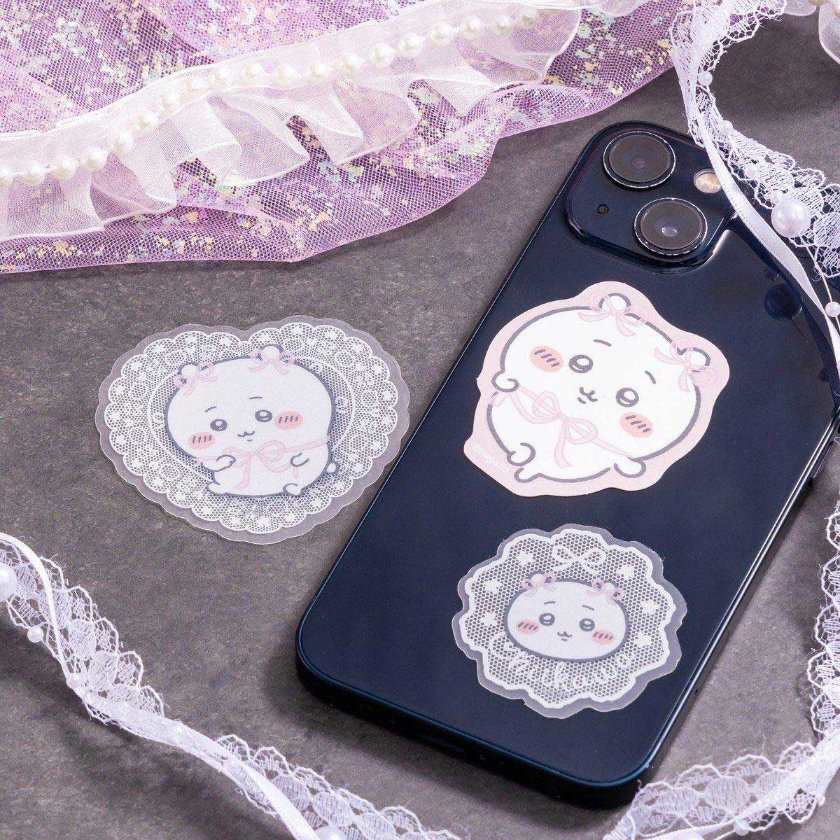 [Pre-order] "Chiikawa" Chiikawa Go! HARAJUKU Smartphone-sized Sticker Set of 3 - Ribbon Chiikawa