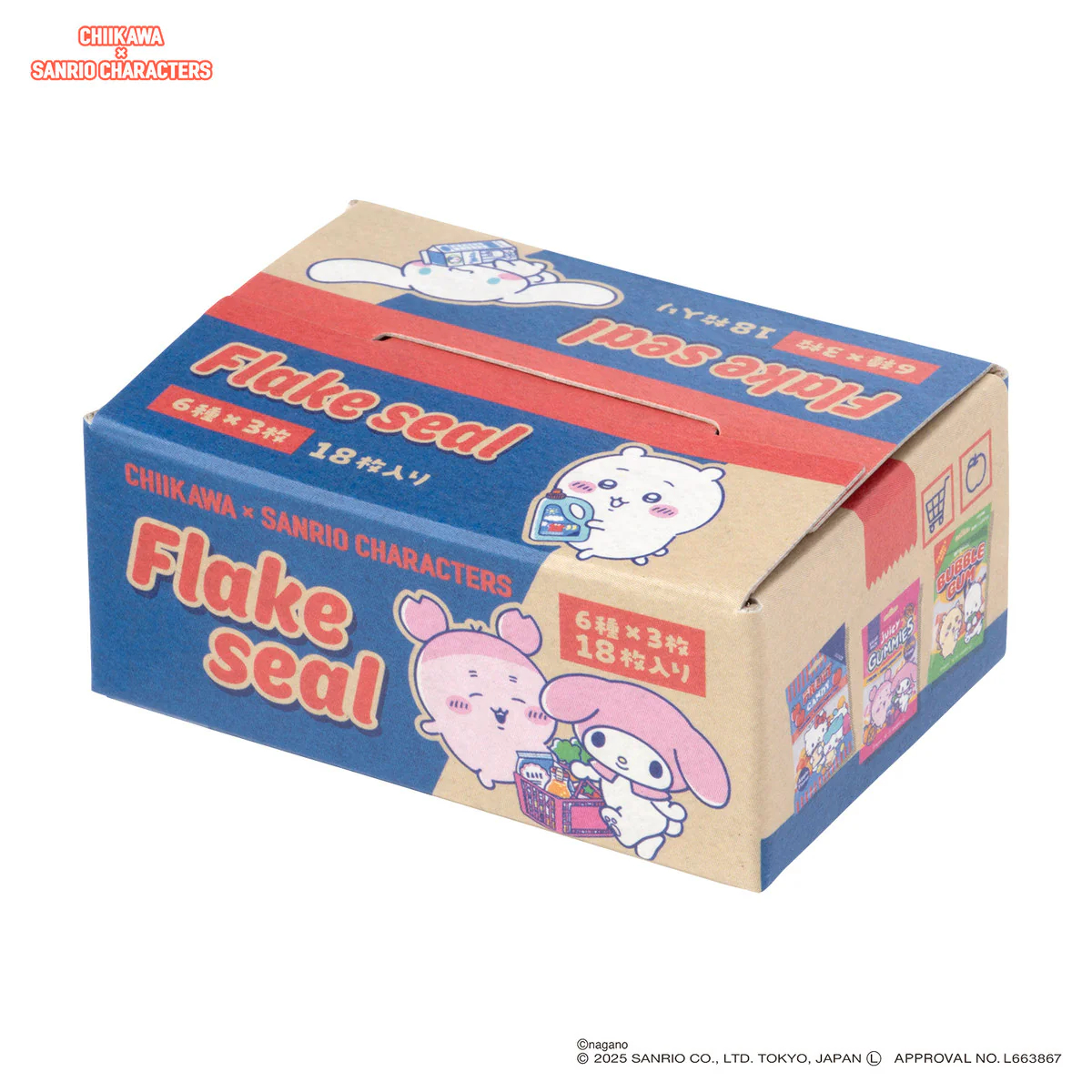 [Pre-order] "Chiikawa" Chiikawa x Sanrio Characters Supermarket Flake Seal with box