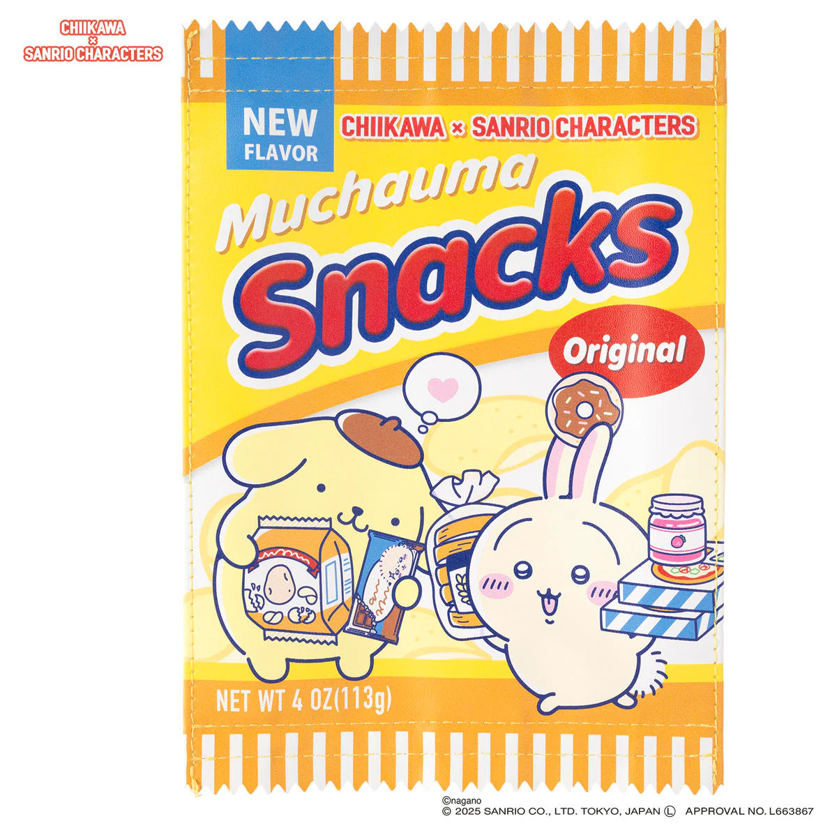 [Pre-order] "Chiikawa" Chiikawa x Sanrio Characters Supermarket Snack Pouch - Usagi x Pom Pom Purin