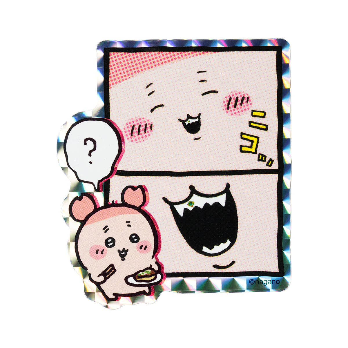 [Pre-order] "Chiikawa" hologram Sticker that can be sticked on phone - Furuhonya's teeth