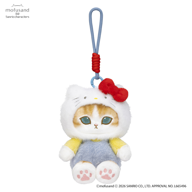 [Pre-order] mofusand × Sanrio Characters Collaboration - Plush Potefuwa Mascot - Hello Kitty