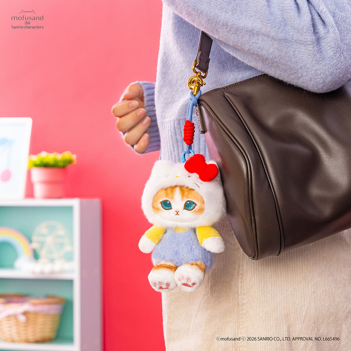 [Pre-order] mofusand × Sanrio Characters Collaboration - Plush Potefuwa Mascot - Hello Kitty