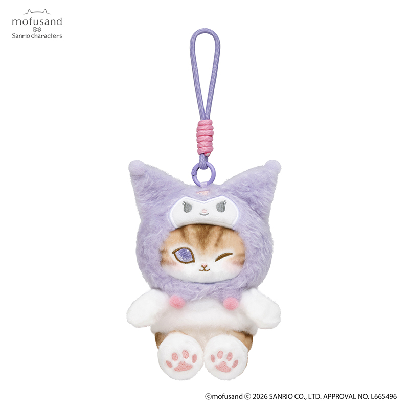[Pre-order] mofusand × Sanrio Characters Collaboration - Plush Potefuwa Mascot - Kuromi
