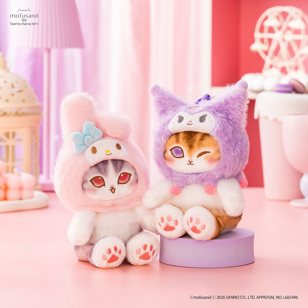 [Pre-order] mofusand × Sanrio Characters Collaboration - Plush Potefuwa Mascot - My Melody