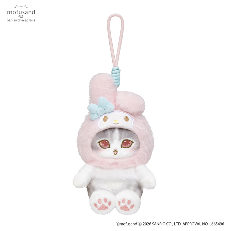[Pre-order] mofusand × Sanrio Characters Collaboration - Plush Potefuwa Mascot - My Melody