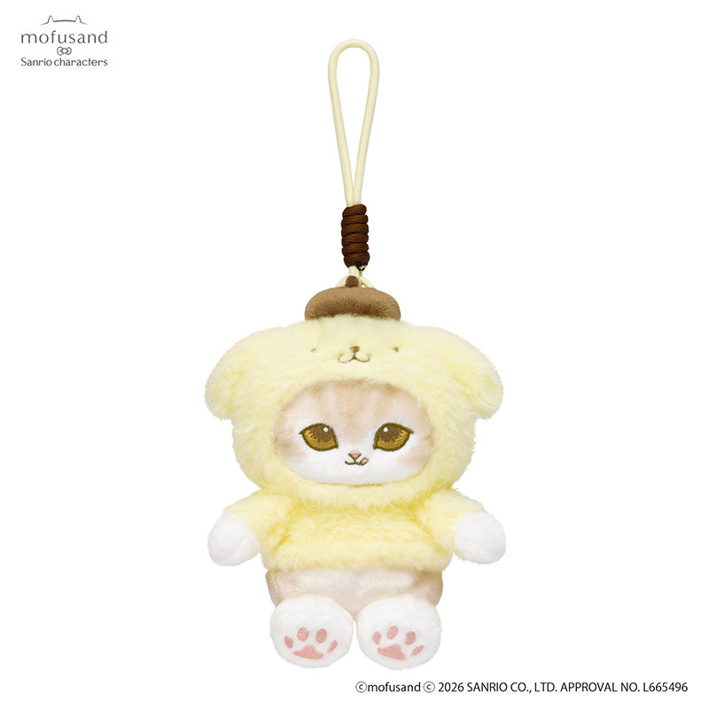 [Pre-order] mofusand × Sanrio Characters Collaboration - Plush Potefuwa Mascot - Pompompurin