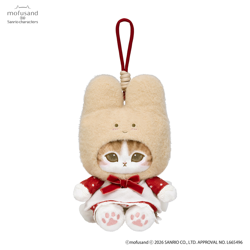 [Pre-order] mofusand × Sanrio Characters Collaboration - Plush Potefuwa Mascot - Marron Cream
