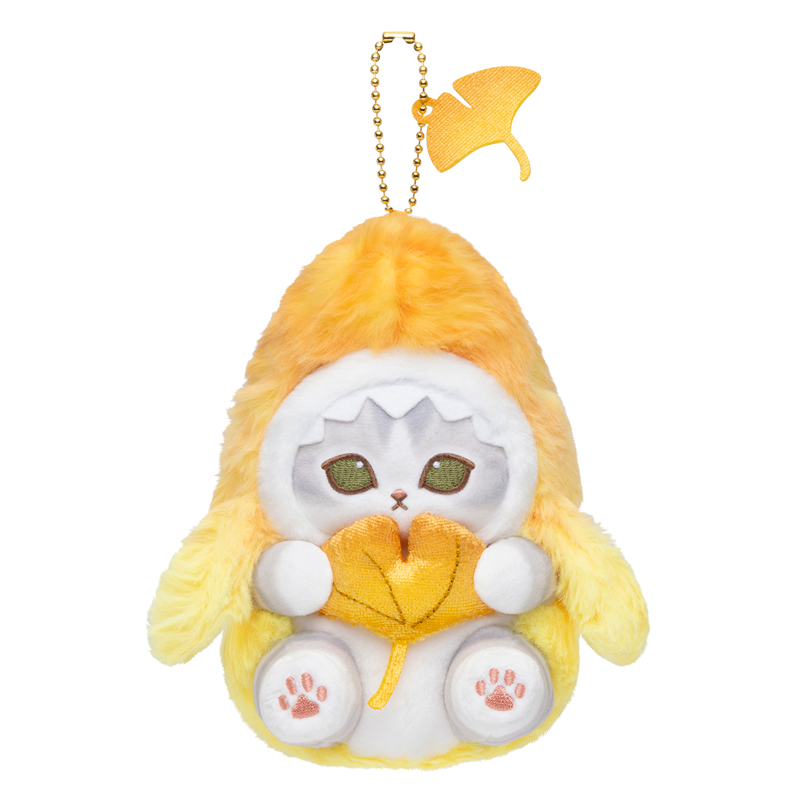 [Pre-order] mofusand Shark cat getting ready for autumn - Potepote Shark Cat Plush Mascot (Ginkgo Yellow)