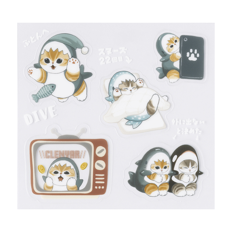 [Pre-order] mofusand Lazy time at home! - Mini clear stickers