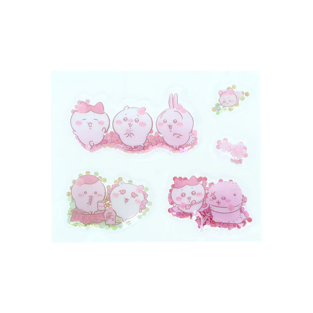 [In stock] "Chiikawa" Chiikawa Puni Shaka Sticker (Sakura Pink)