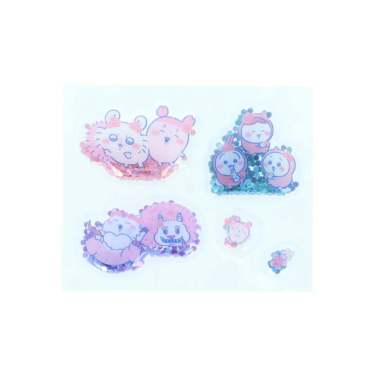 [In stock] "Chiikawa" Chiikawa Puni Shaka Sticker (Sakura Pink/Yozakura)