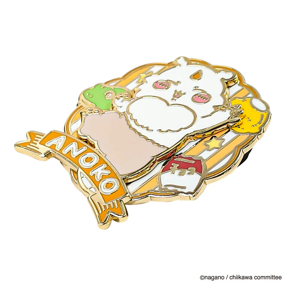 [Pre-order] "Chiikawa" Large Gimmick Pin Badge - Anoko