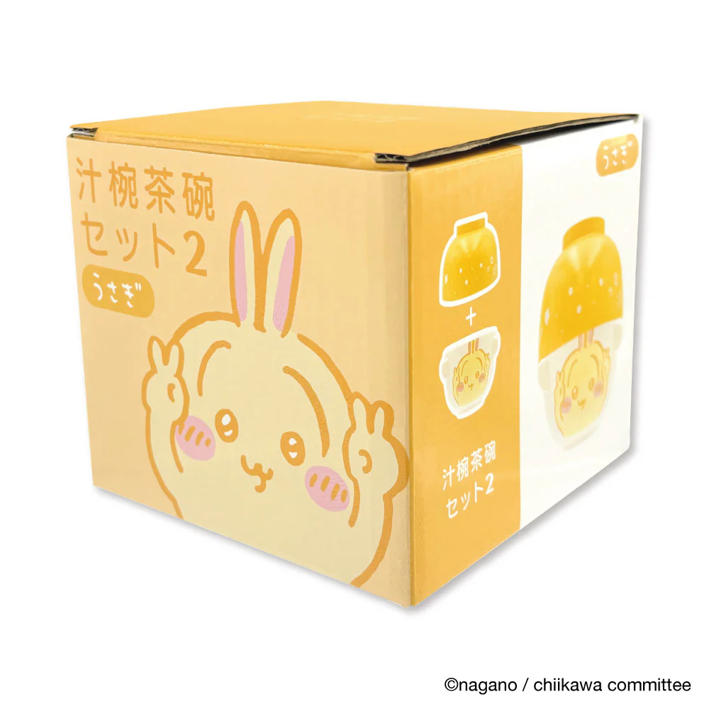 [Pre-order] "Chiikawa" Soup Bowl and Rice Bowl Set 2 - Usagi