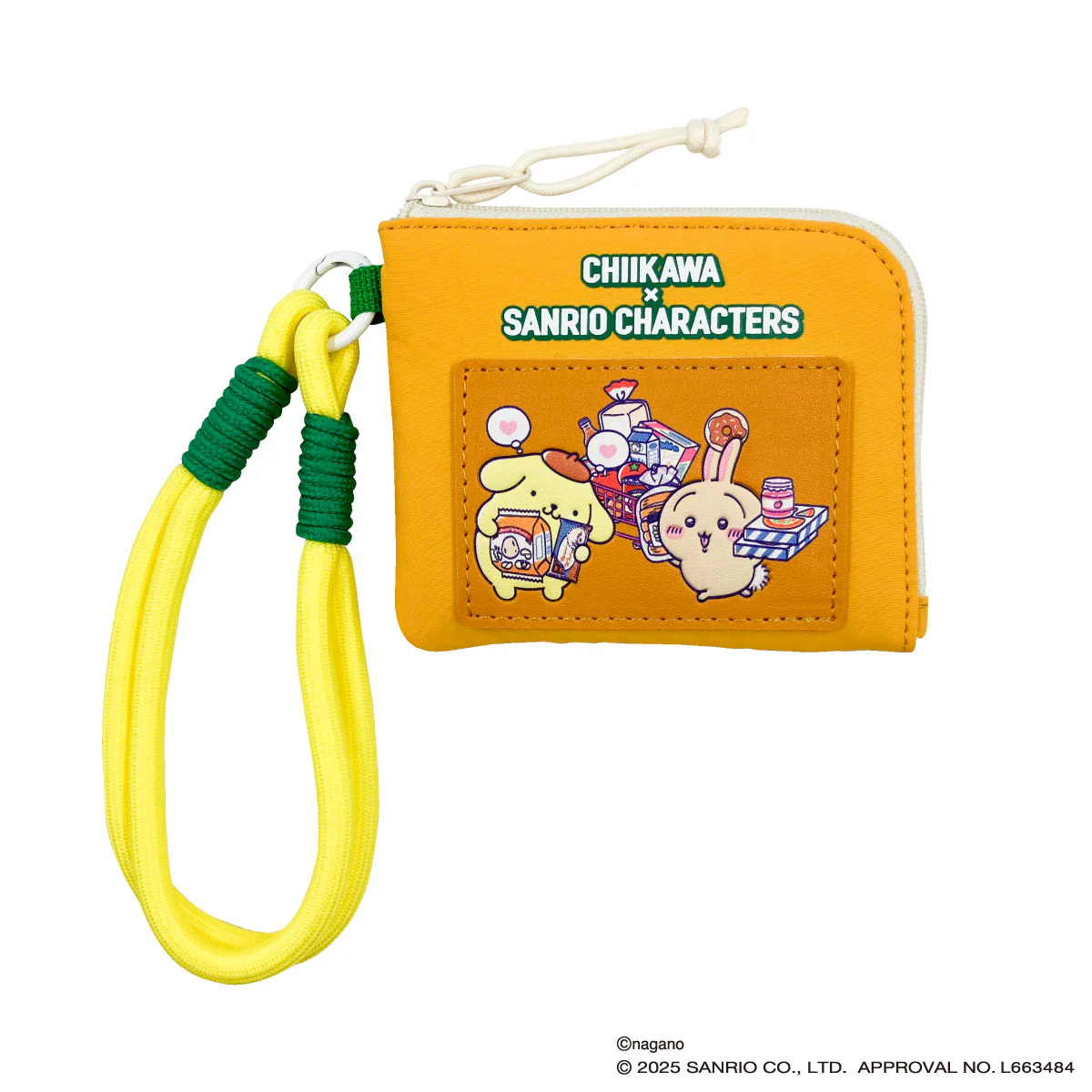 [In stock] "Chiikawa" Chiikawa x Sanrio Characters Supermarket Compact Wallet (Usagi & Pompompurin)