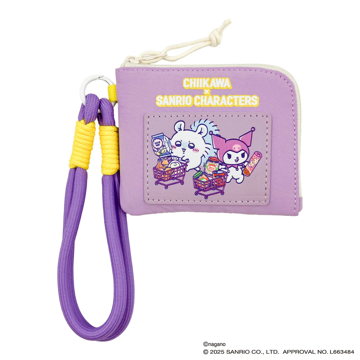 [In stock] "Chiikawa" Chiikawa x Sanrio Characters Supermarket Compact Wallet (Momonga & Kuromi)