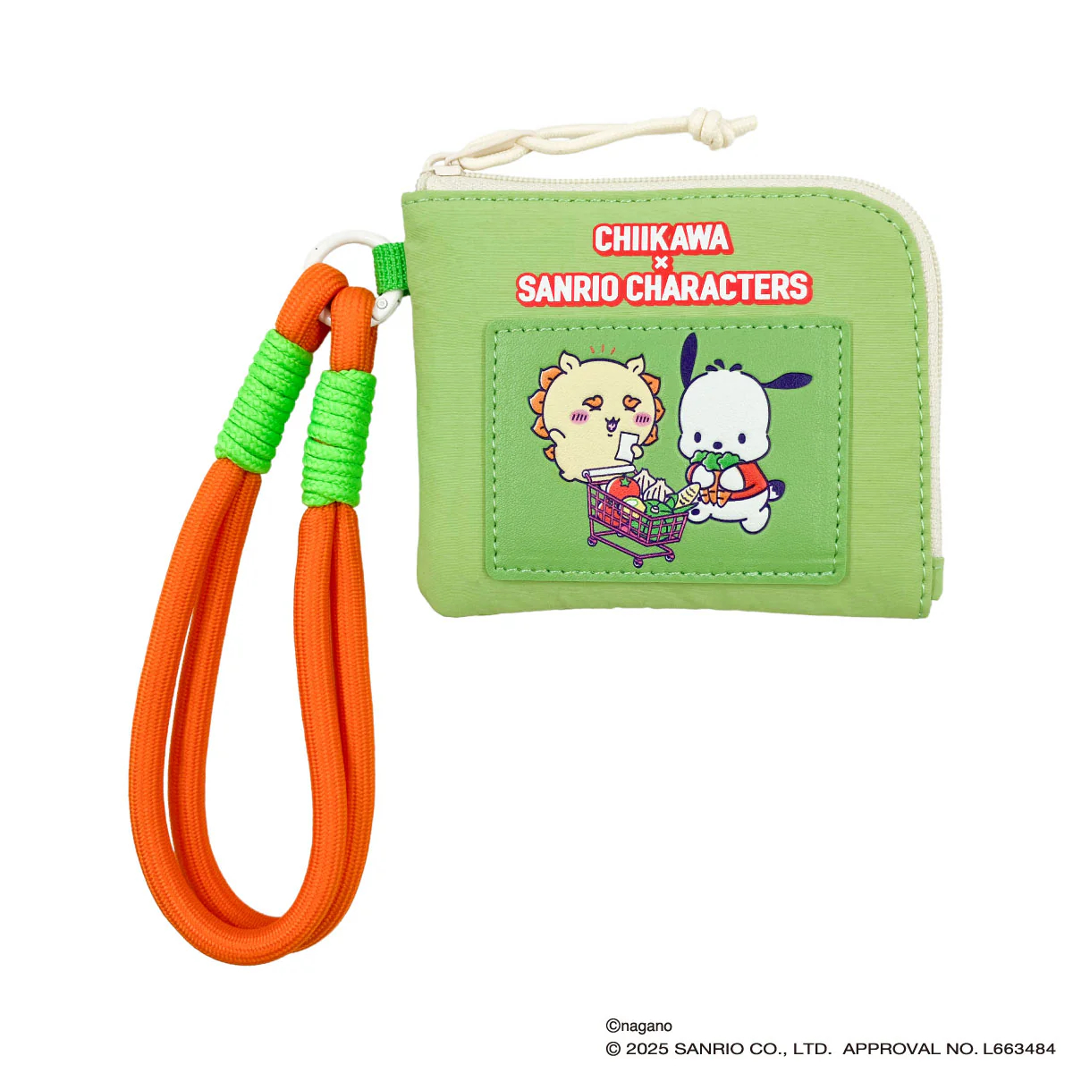 [In stock] "Chiikawa" Chiikawa x Sanrio Characters Supermarket Compact Wallet (Shisa & Pochacco)