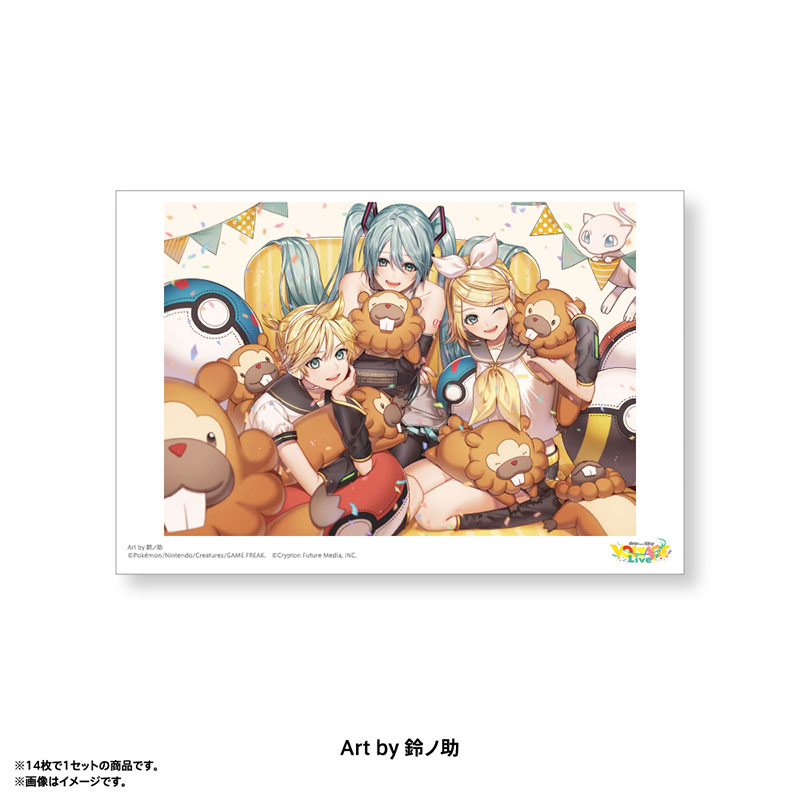 [Pre-order] Pokemon feat. Hatsune Miku PokéMiku Voltage Live - Postcard Set D (14 cards)