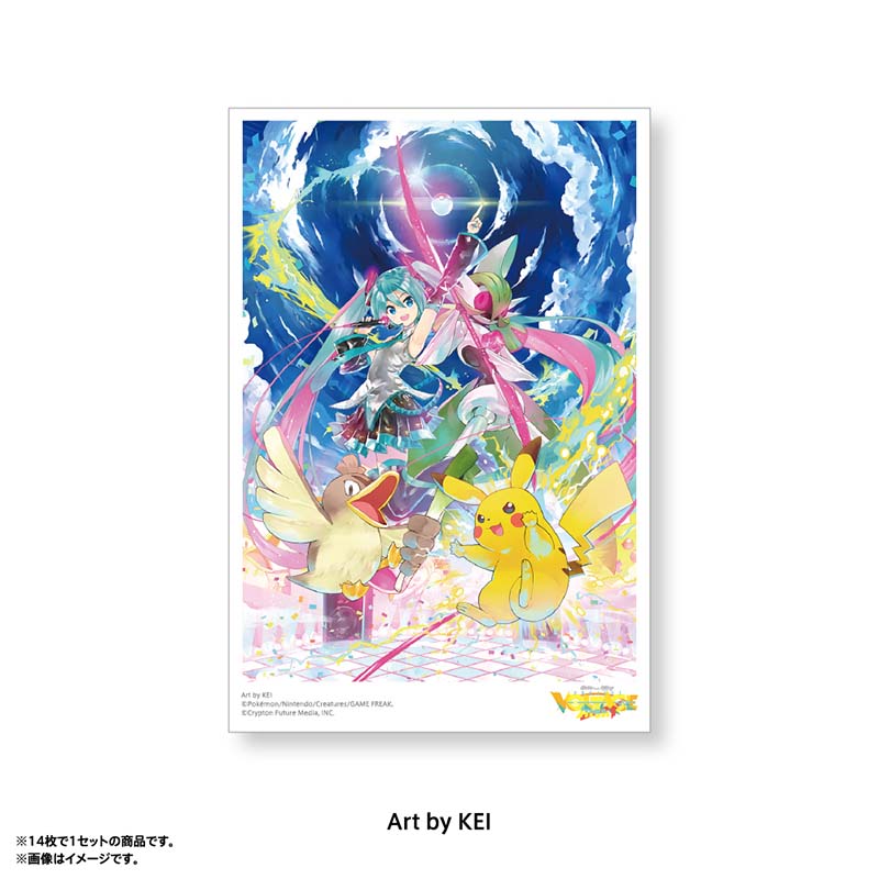 [Pre-order] Pokemon feat. Hatsune Miku PokéMiku Voltage Live - Postcard Set C (14 cards)